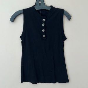 Eli’s Tahiti sleeveless cotton top with 4 jeweled buttons